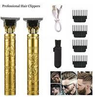 Vintage Professional Electric Hair Clippers USB Rechargeable Hair Trimmer For Men Hair Cutting Machine Salon Barber Tools