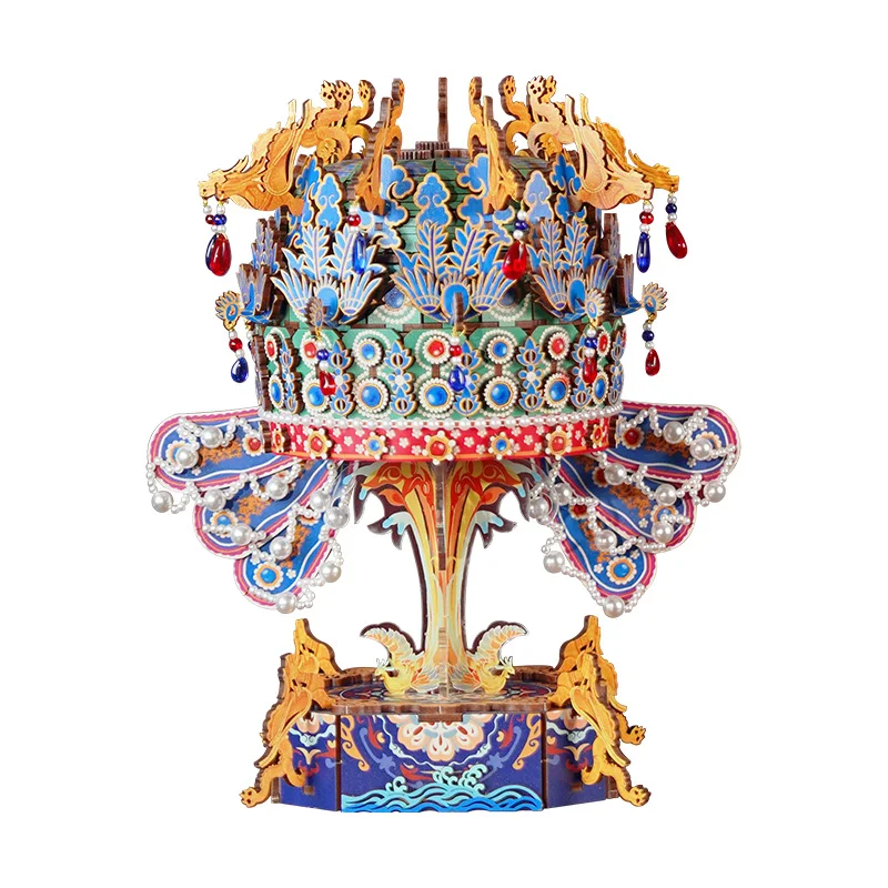

Queen Xiaoduan Phoenix Crown Music Box Music Bell Handmade Assembling Ornament Holiday Gift