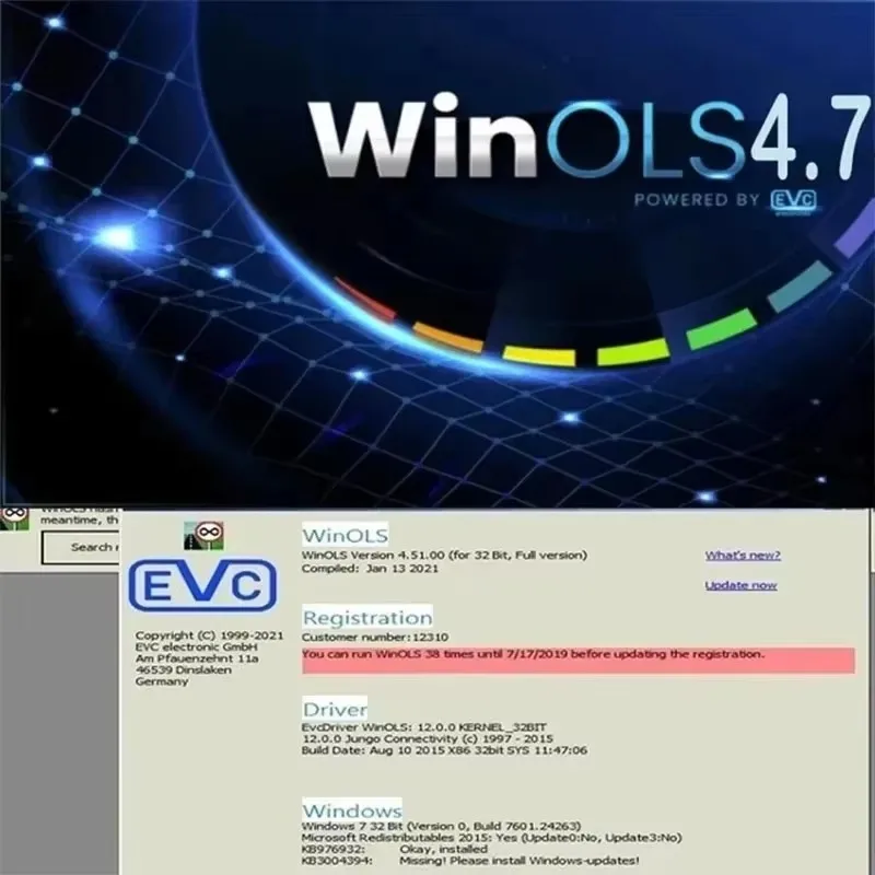 Da Vinci 1.0.28+Winols 4.7 latest version software repair diagnosis and activate infinite use easy to and run video tutorial