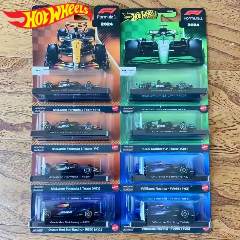 hot-wheels-premium-2025-new-formula-f1-fw46-racing-diecast-cars-model-mclaren-kick-sauber-williams-team-1-64-model-alloy-vehicle