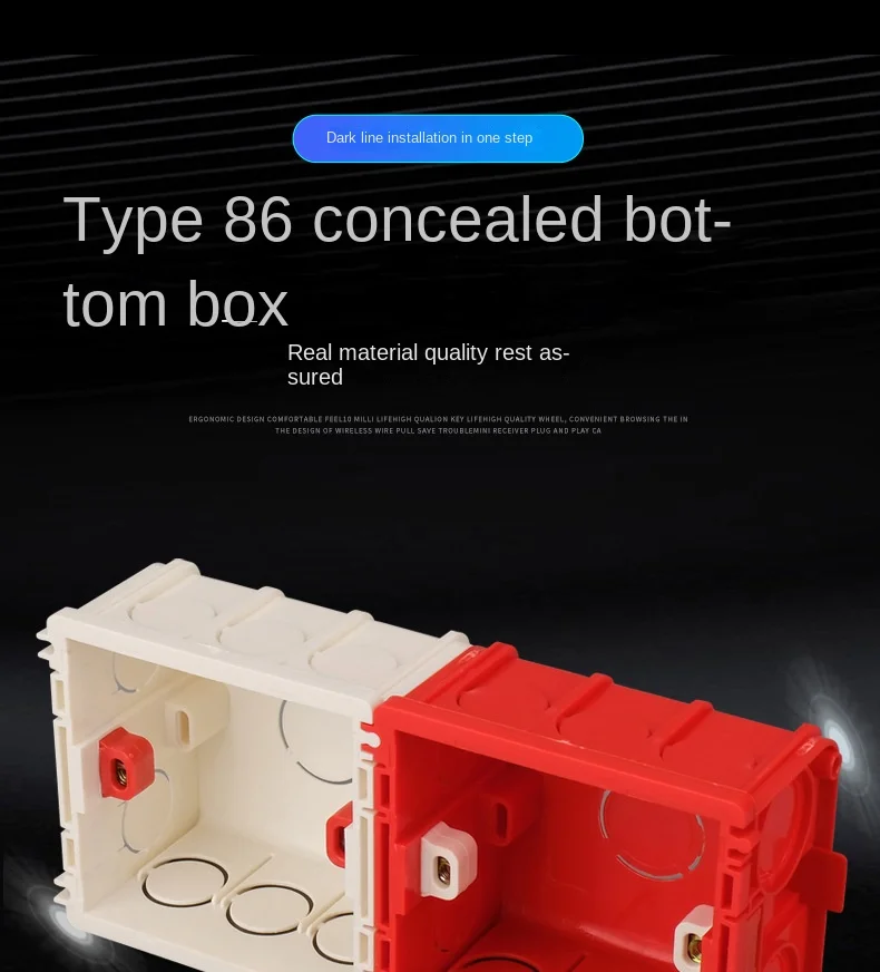 2pcs Factory Wholesale Electrical White / Grey / Custom Thin Box 86 Type One Gang Pvc Switch Box for Electrical Installation