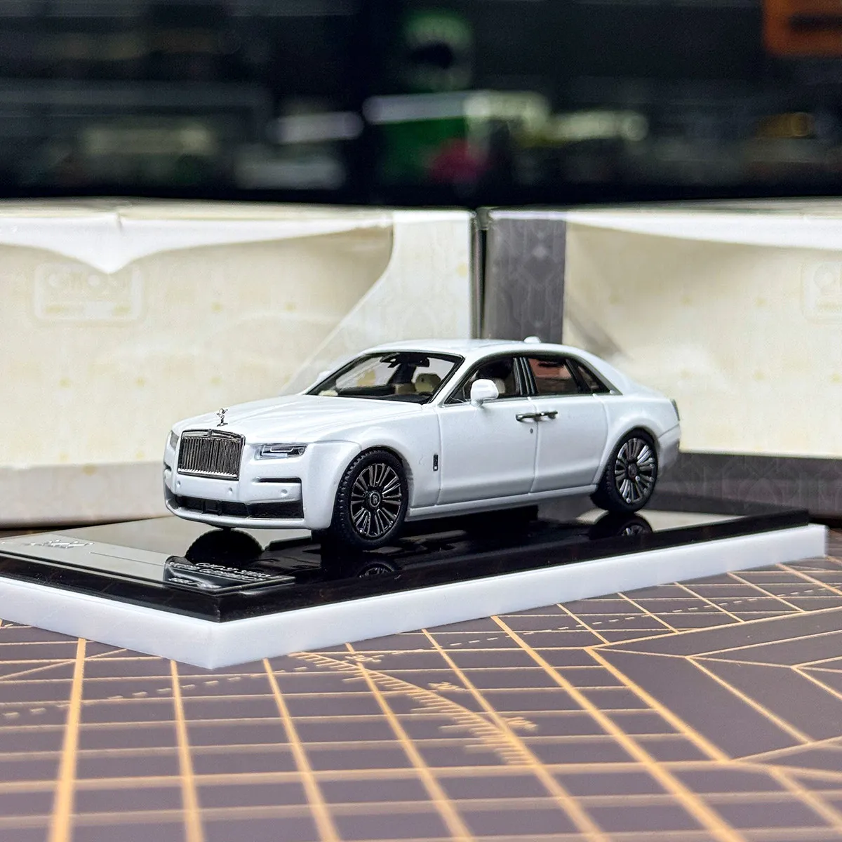 キングモデル-1-64-ロールスロイス-ゴースト合金車ダイキャスト＆車両カーモデルミニチュアスケールモデルカー-コレクションギフト用