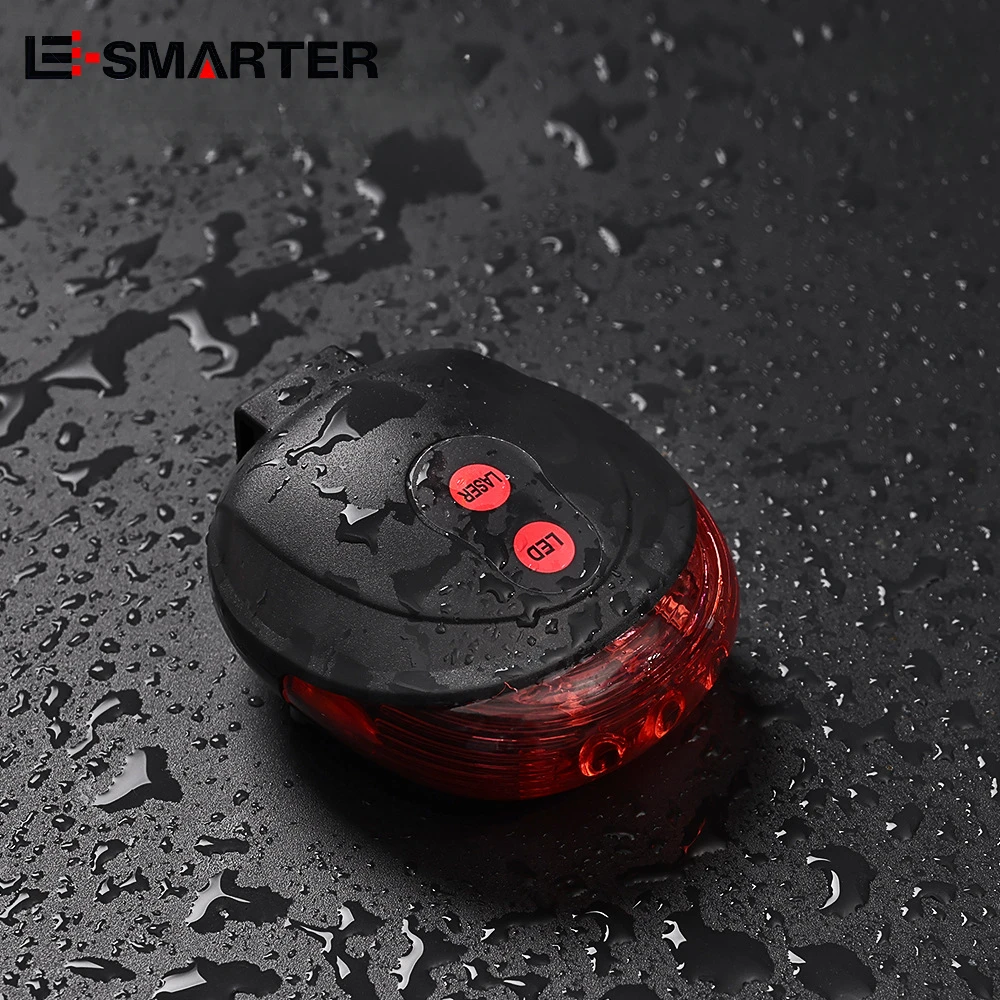 Mountain Bike Red Tail Light Laser Flashing Rear Light for Night Riding Cycling Safety Warning Light Bicycle Accessories - view 4