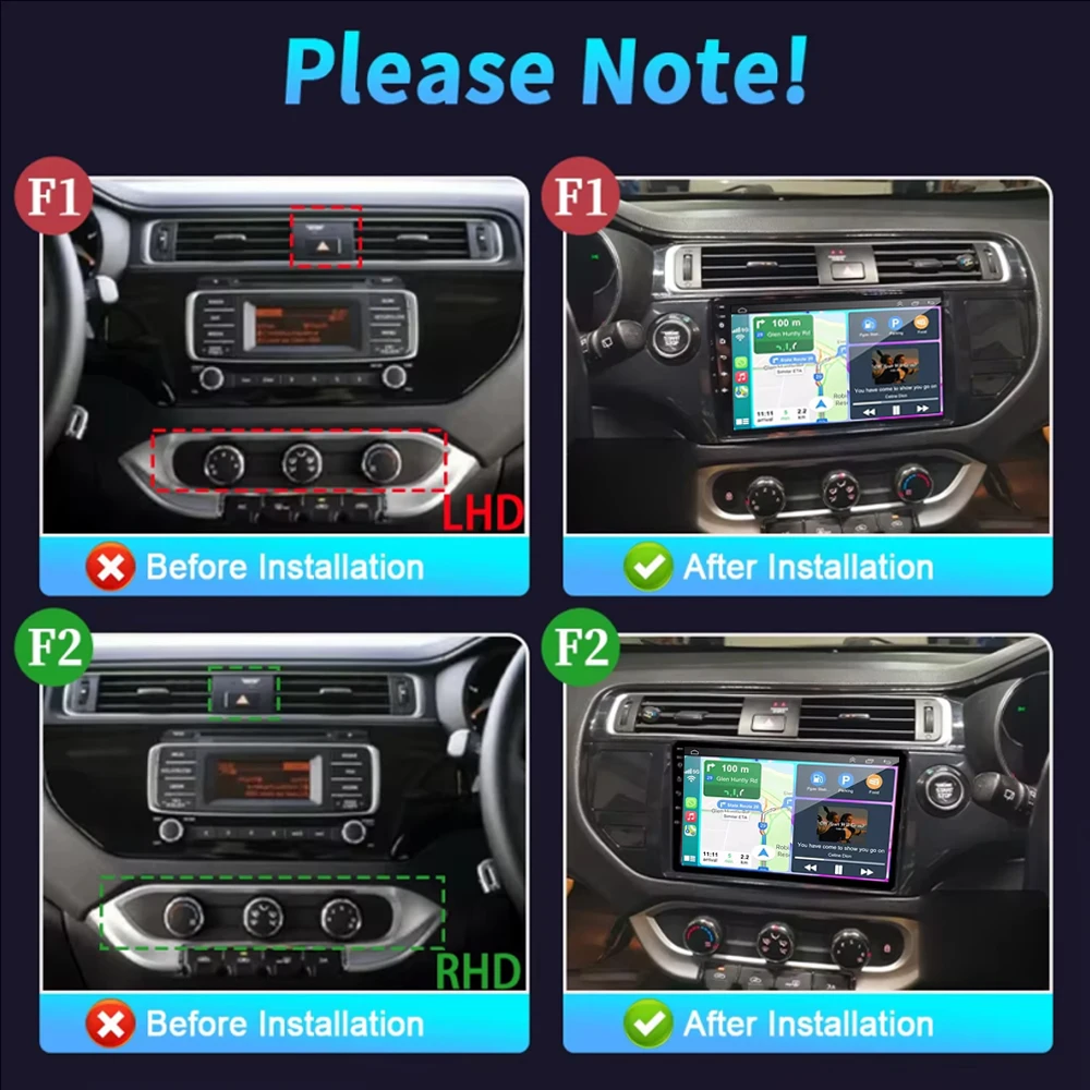 Android 16 For Kia RIO 4 K3 2015 - 2017 Car Multimedia Video Player Stereo GPS Navigation Auto Carplay Radio 360 Camera QLED DSP
