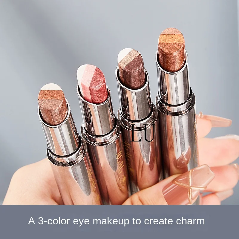 Mehrfarbiger Lidschattenstift mit hohem Licht, Perlen-Lidschattenstift, Eyeliner, hohes Licht, Puder, Lidschatten, Augen-Make-up, Kosmetik