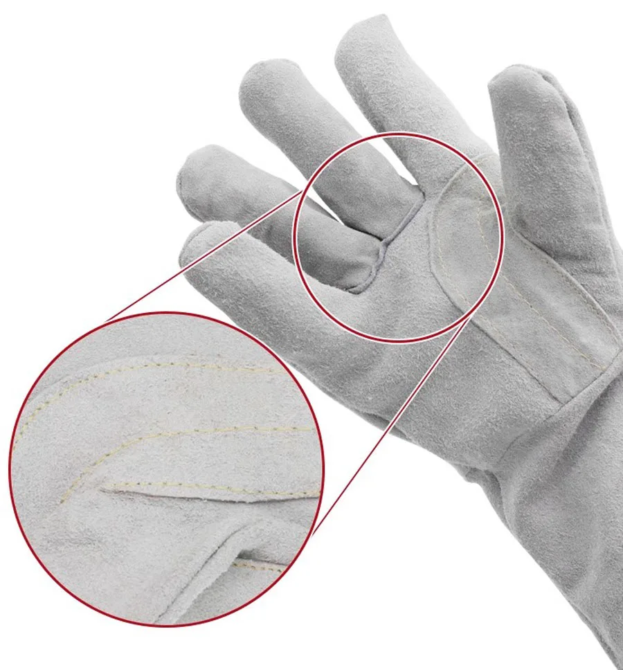 Welding Glove Multifunctional Works Gloves Heat Resistant Mig/Tig Welder/BBQ Protective Thick Wear Resistant Soft Cowhide Gloves view 3