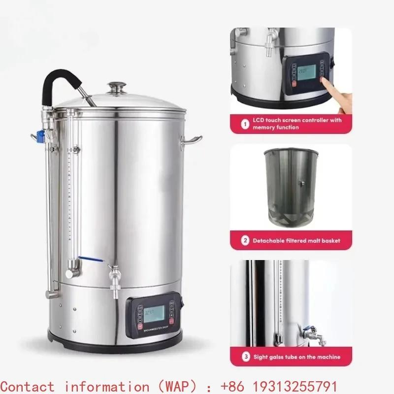 

【Best-selling】30 40 60L Home Brewing Equipment/maquina Para Hacer Cerveza/Beer Mash Tun/similar Guten Microbrewer All in One Bre