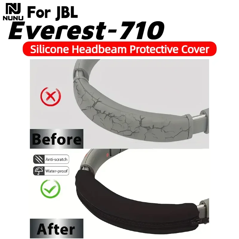NUNU Replacement Soft Foam Cushion Ear Pads / Silicone zipper head beam protective cover For JBL Everest-710 Gaming Headset . view 4