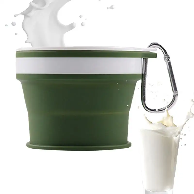 

Foldable Travel Mug Foldable Mug Portable Reusable Silicone Folding Cup Leak Proof Drinking Cup Expandable Camping Cup With
