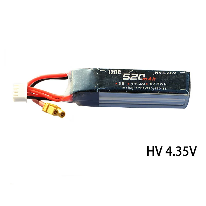 ALIENRC 520mAh 2S/7.4V 3S/11.4V 4S/14.8V 120C HV Lipo Battery for Betafpv Beta85X Whoop Indoor RC FPV Drone