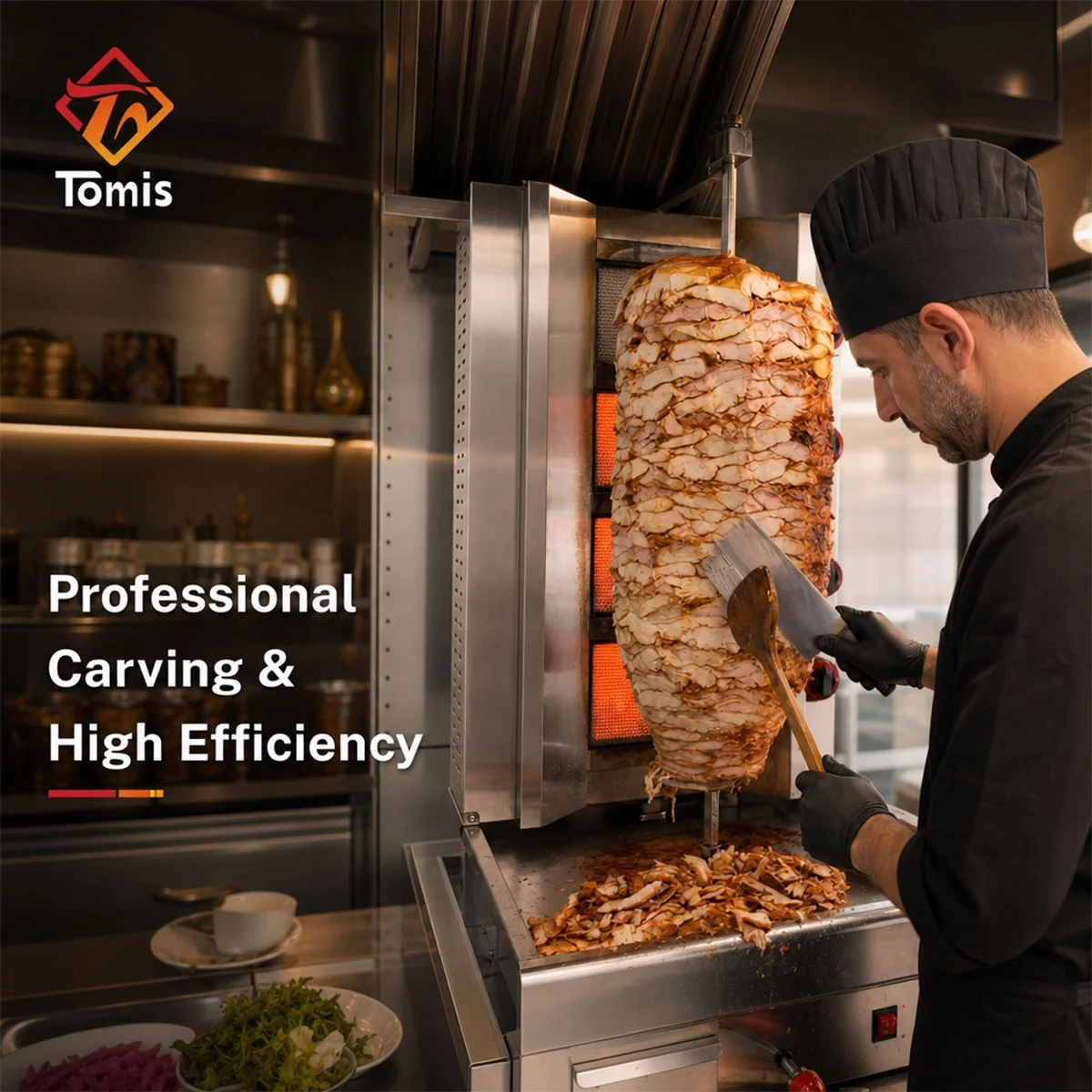 Commercial Gas Chicken Shawarma Grill Machine Manufacturer Stainless Steel Kebab Gyro Machine for Restaurant