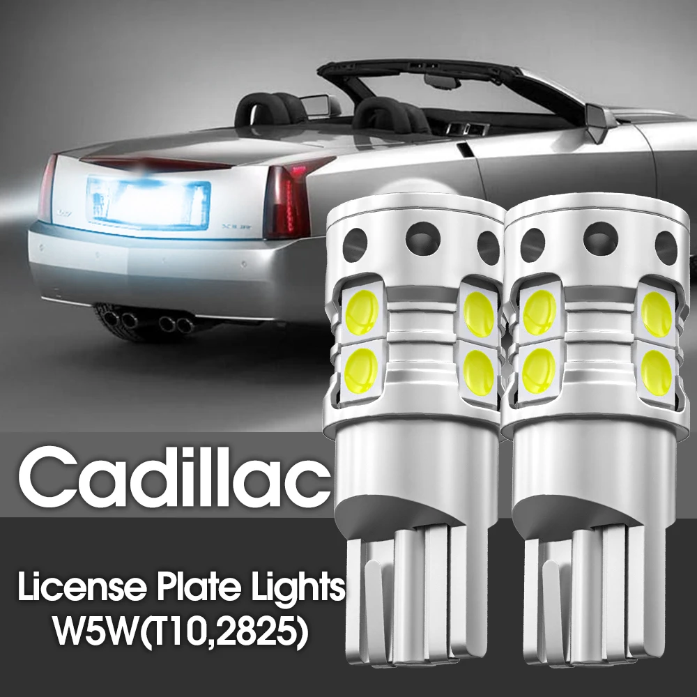 

2pcs LED License Plate Light Bulb W5W T10 168 Lamp Canbus For Cadillac CTS XLR SRX STS DTS ATS ELR XTS Escalade ESV EXT Seville