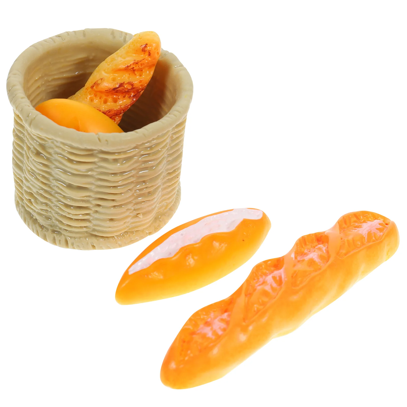 Breakfast Dollhouse Bread Child Ornaments for Crafts Plastic Children Pretend Play Kit