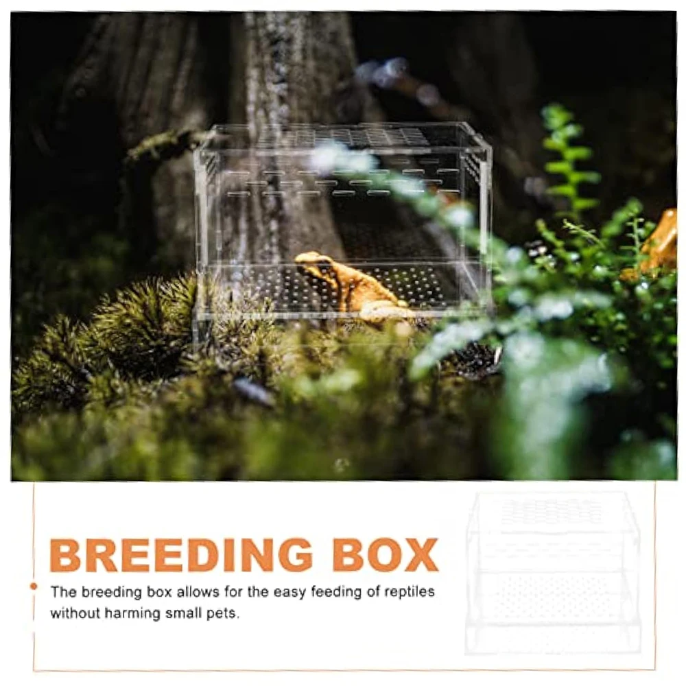 

Reptile Acrylic Transparent Breeding Box Spider Lizard Amphibian Feeding CaseTarantula Enclosure Scorpion Bearded Dragon Habitat