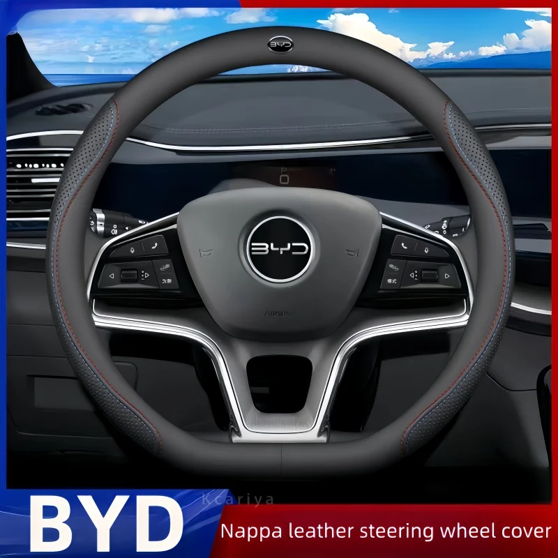 

Car Suede Steering Wheel Cover For BYD Atto 3 Act Seal Tang F3 E6 Yuan Song Plus EV F0 Qin Han Dolphin S6 Leather anti-slip