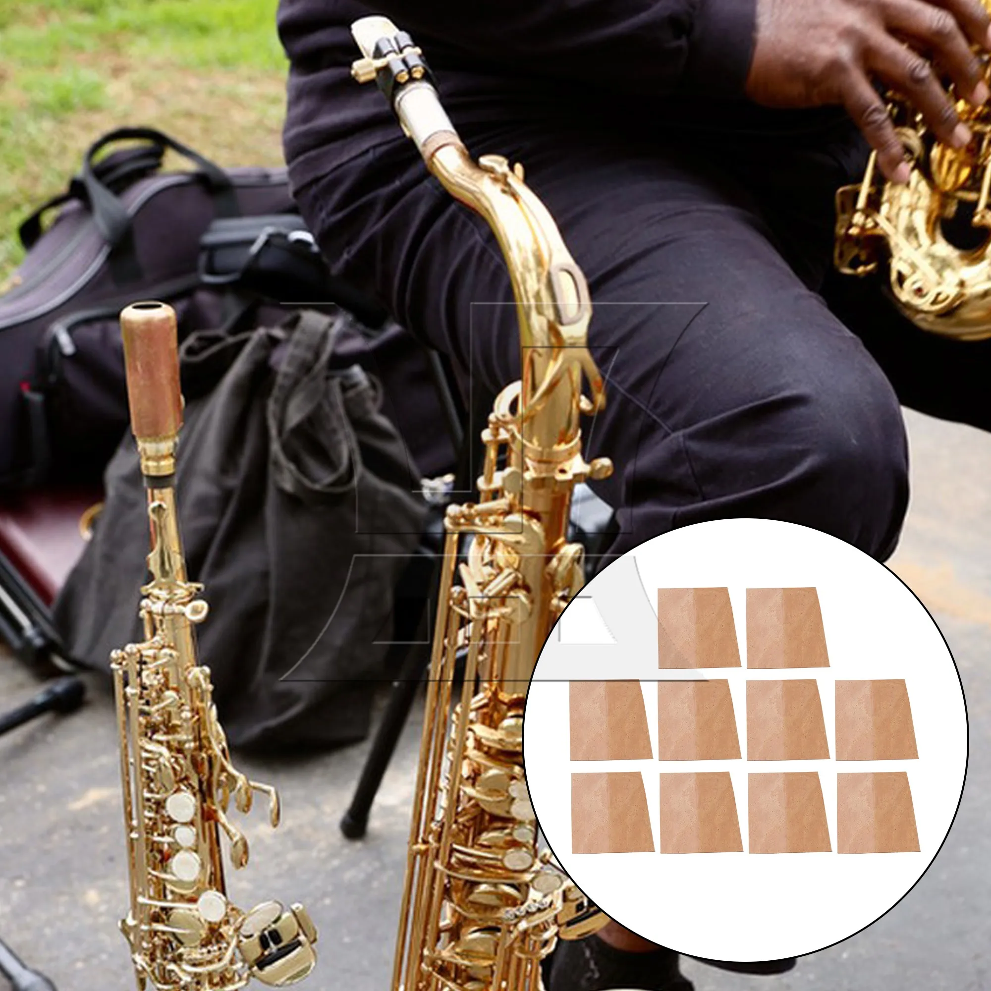 10 Pcs DIY Saxophone Clarinet Neck Joint Corks Square Set Wood Color