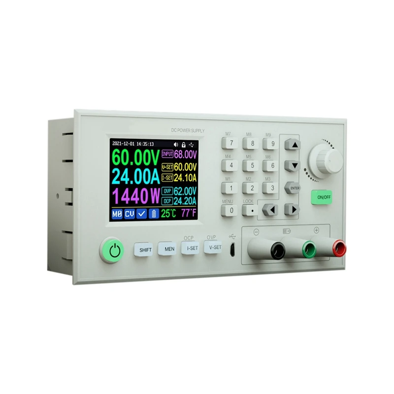 CNC DC Regulated Power Supply 24A Digital Display 12V/36V/48V/60V Adjustable Battery Charger 5V