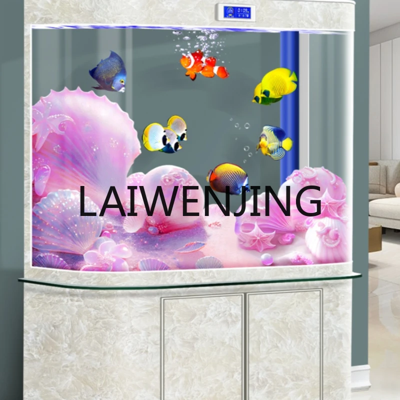 RWJ Medium and Large Floor Glass Ecological Bottom Filter Fish Globe Wall Customization Aquarium