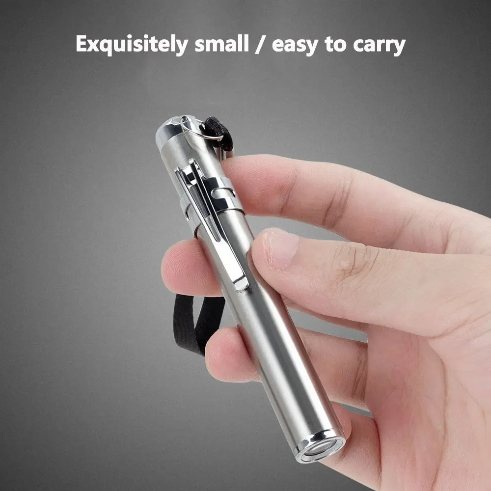 Pen Light Mini Portable LED Flashlight  1 Mode led flashlight torch For the dentist and for Camping Hiking Out Use AAA battery