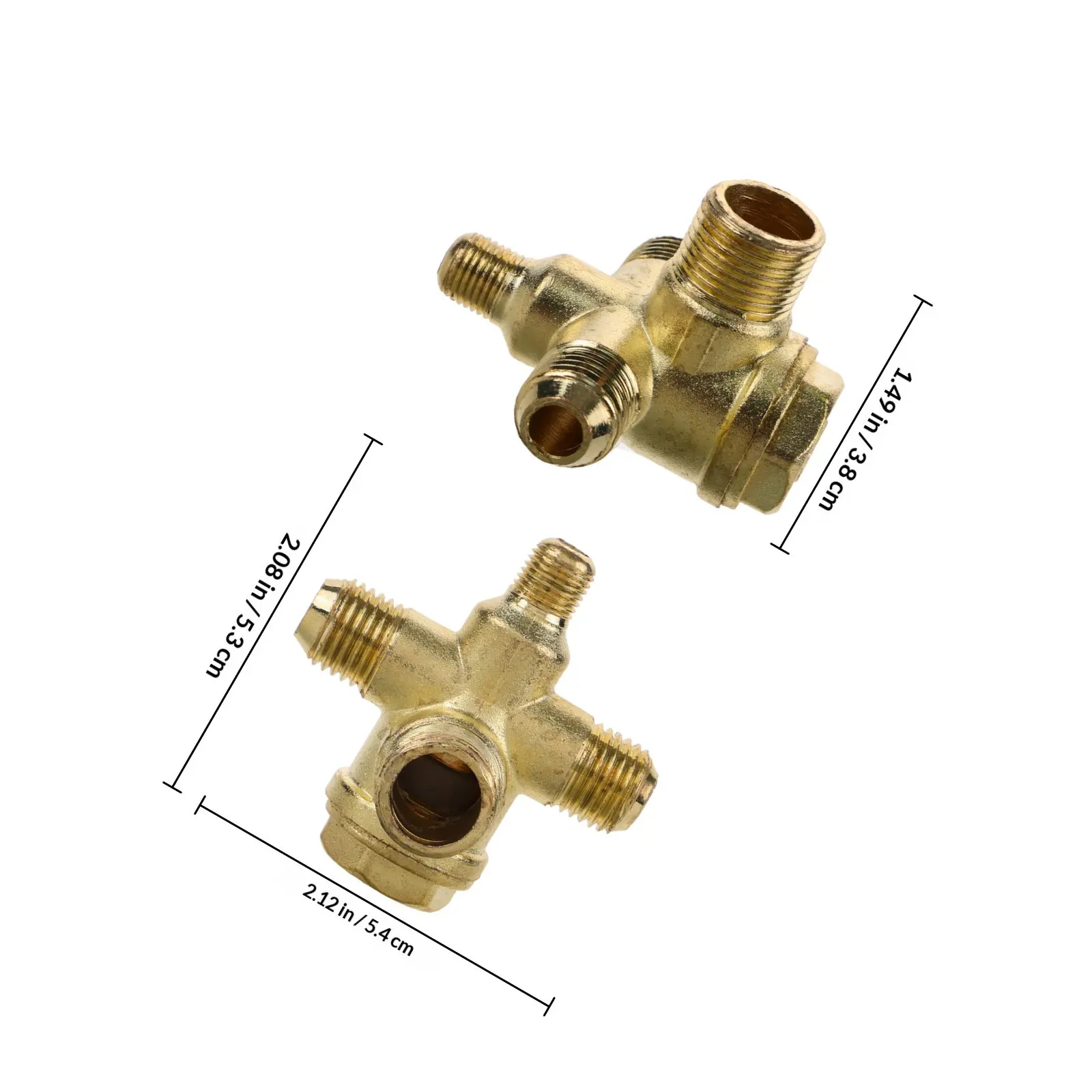 4-Way Threaded Air Compressor Check Valve, Non-Return Pneumatic Safety Control Valve
