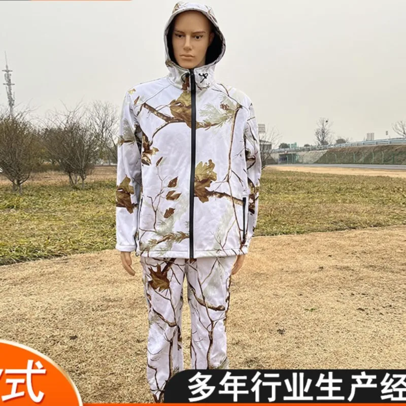 

Snow Maple Leaf Ghillie Suit CS Hunting Bird Watching Ghillie Suit Jesus Survival 3D Snow Maple Leaf Camouflage Clothing