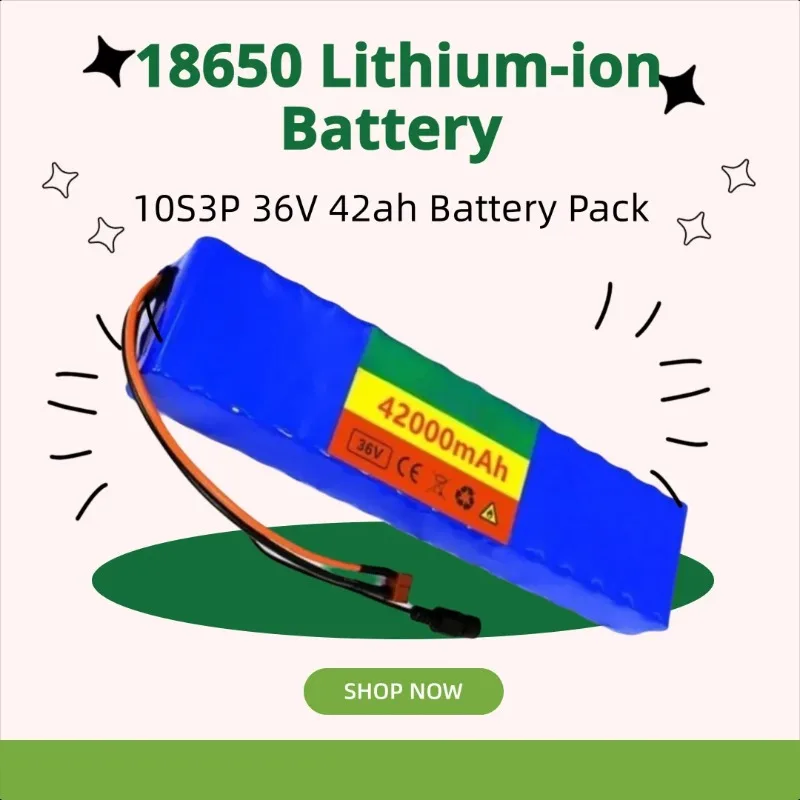 

10S3P 36V 42ah Battery Pack 18650 Lithium-ion Battery 500W for High-power Motorcycles and Scooters