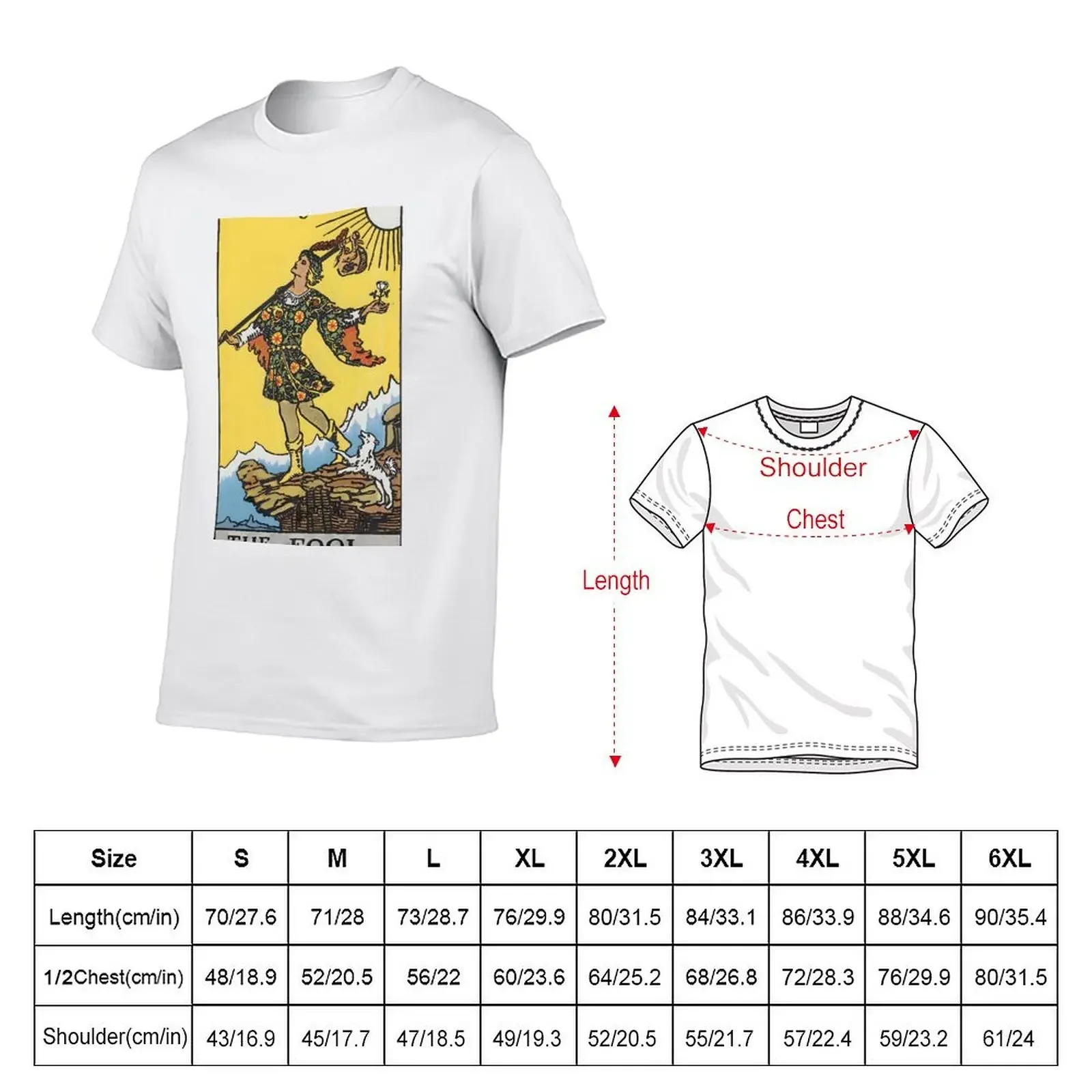 The Fool, RESTORED from original Rider-Waite Tarot Deck T-shirt quick drying heavyweights plain mens graphic t-shirts pack