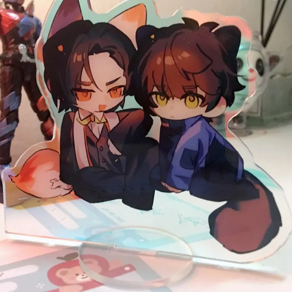 كامين رايدر الاكريليك حامل الشكل Ukiyo Ace Sakurai Keiwa أنيمي الطرفية لطيف الكرتون الليزر الملونة حلية مفتاح سلسلة 2 قطعة