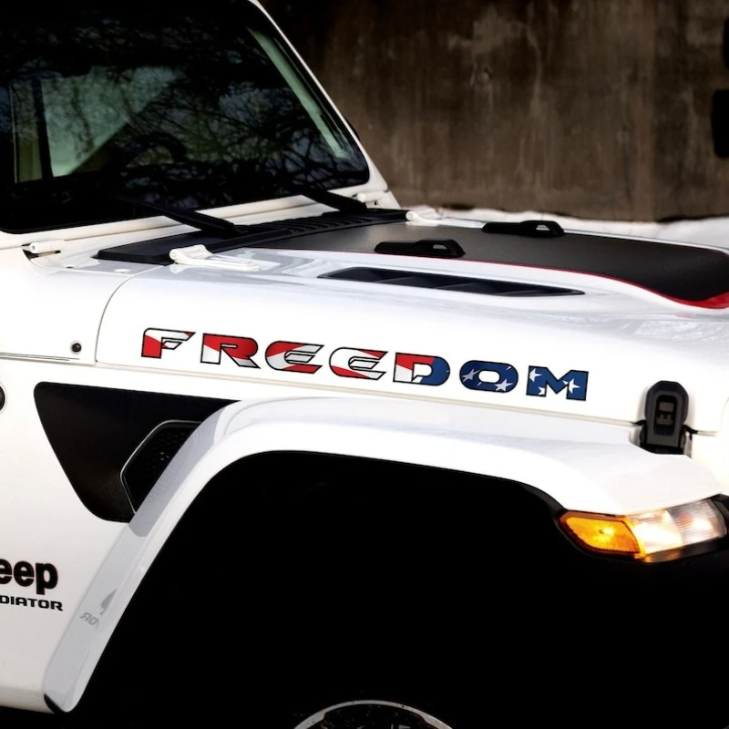 

Car Vinyl Stickers FOR Jeep Wrangler appearance hood Customized sports fashionable professional decal accessories 2pcs