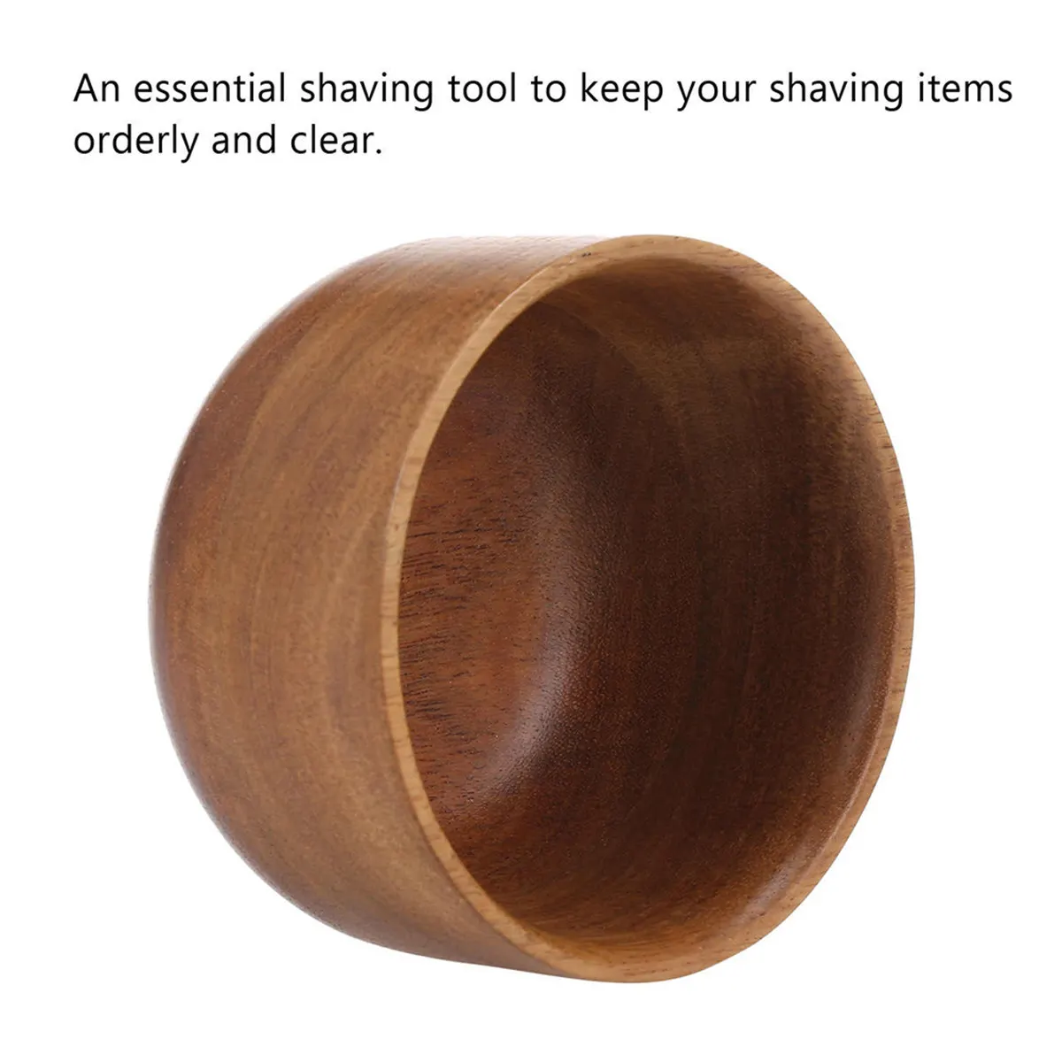 Premium Wooden Shaving Bowl for Men Simple Lightweight Design Perfect for Shaving Cream Soap Storage Home Barber Shop Light