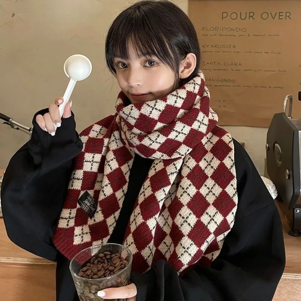 

Модный утолщенный вязаный шарф, однотонный зимний шарф унисекс, корейский стиль, шаль, зимняя накидка