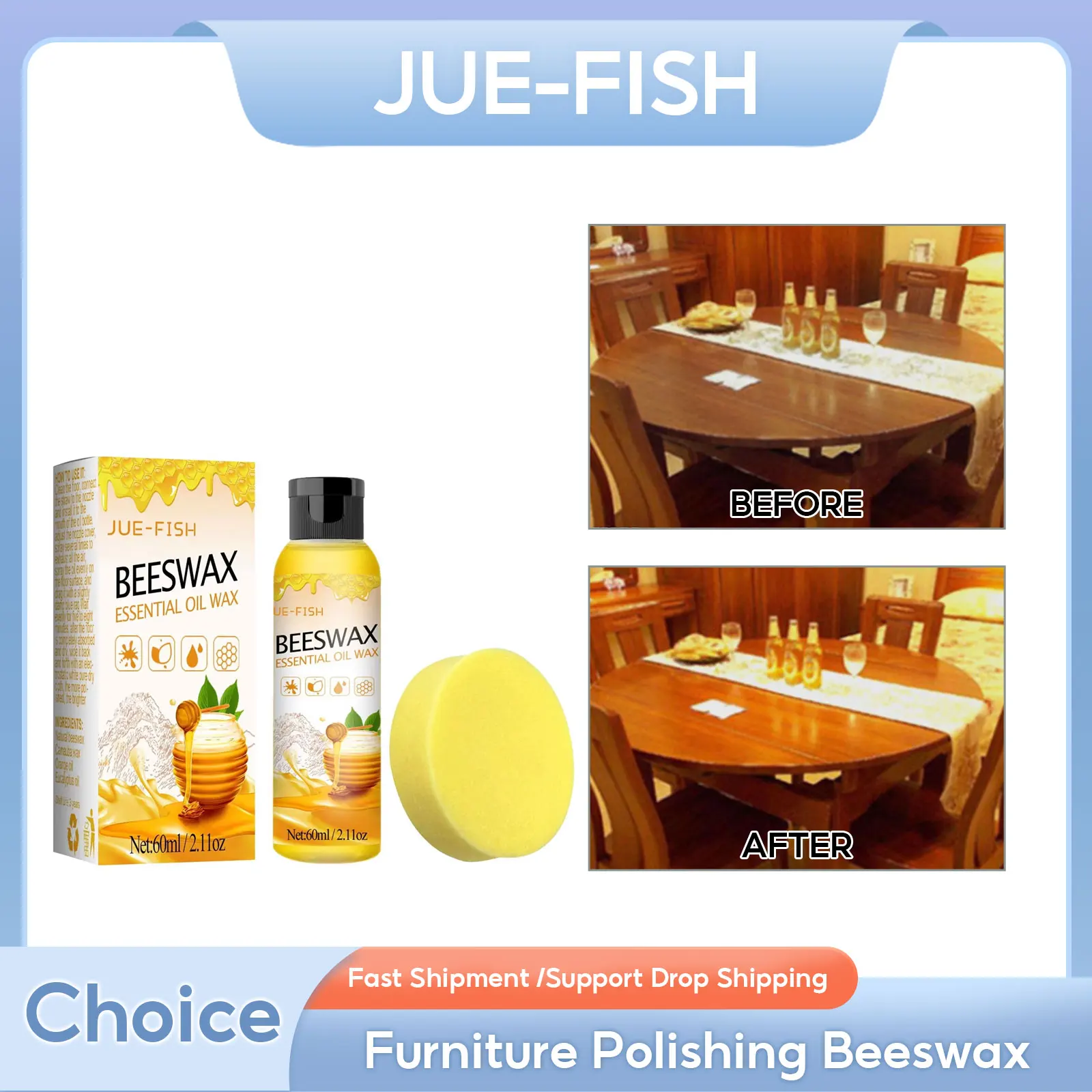 

Furniture Polishing Beeswax Furniture Scratches Removing Brightening Wood Floor Cleaning Maintenance Waterproof Wood Care Wax