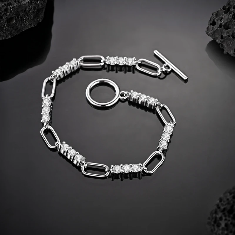 925 Sterling Silver Charm Bracelets Bangles Shining OT Chain Snake Bone Bracelet For Woman Man Lady Fashion Fine Jewelry Making