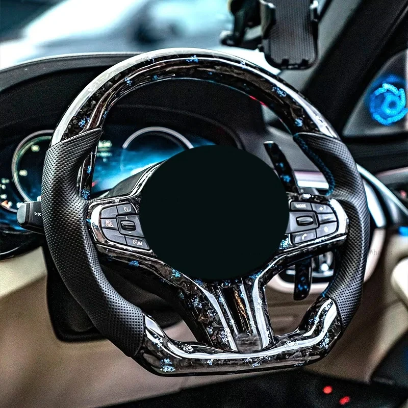 Hot Racing Parts Car Forged Carbon Fiber Steering Wheel Quick Release Classic Steering Wheel for  X5 F15