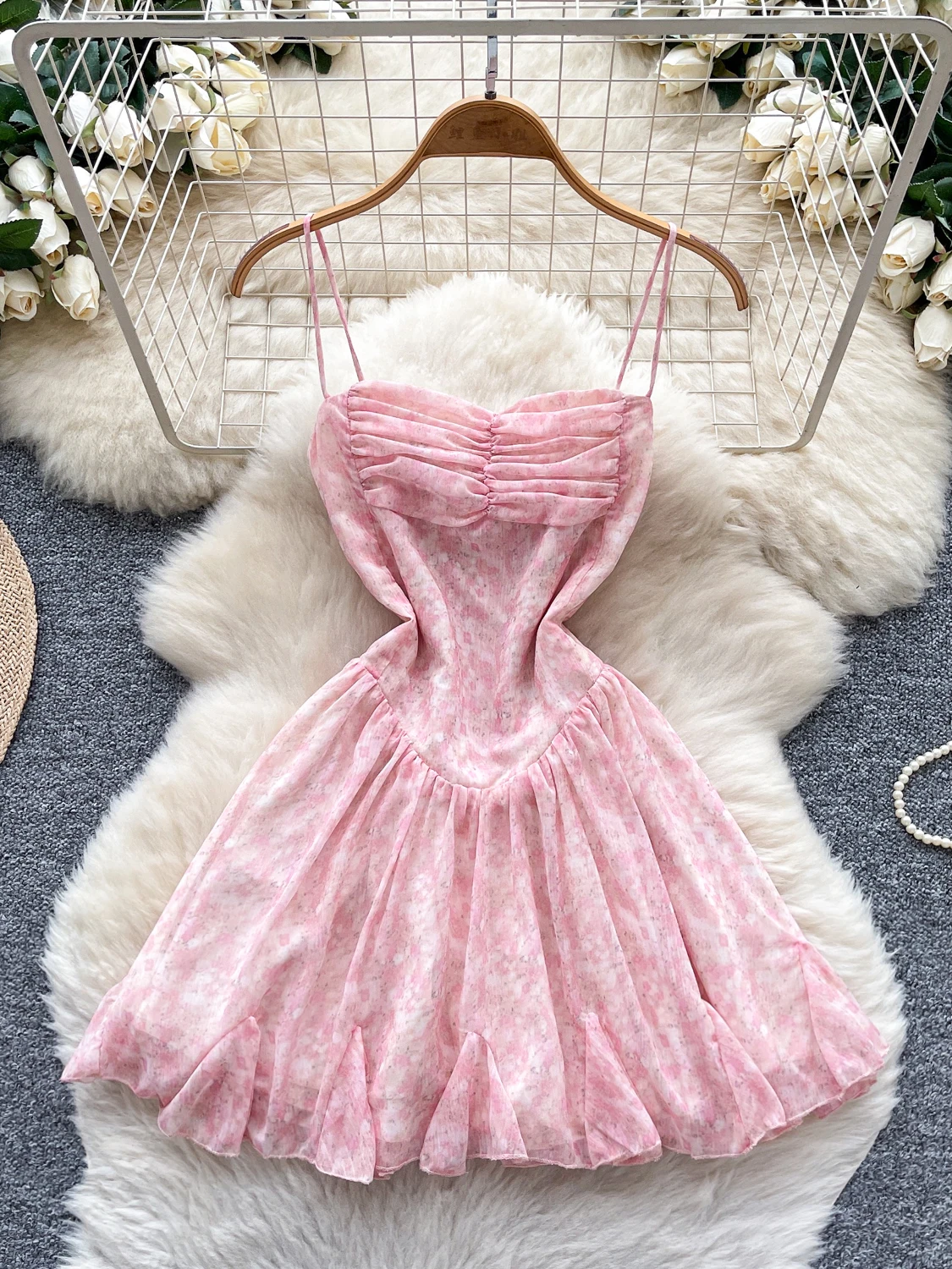 Pure Desire Design plissé ter Dr femmes été taille haute a-ligne jupe ort coréen Sle trajet haute qualité Polyes...