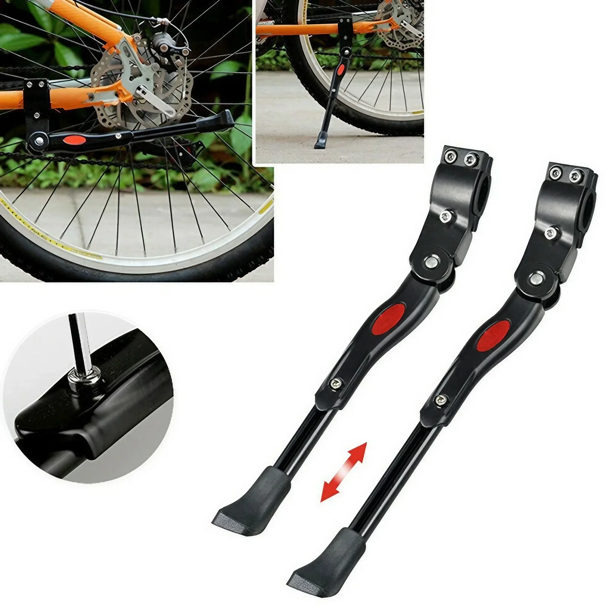 Adjustable Bicycle Kickstand Parking Rack Bicycle Side Support Kickstand for 22 24 26 Inch Mountain Bike