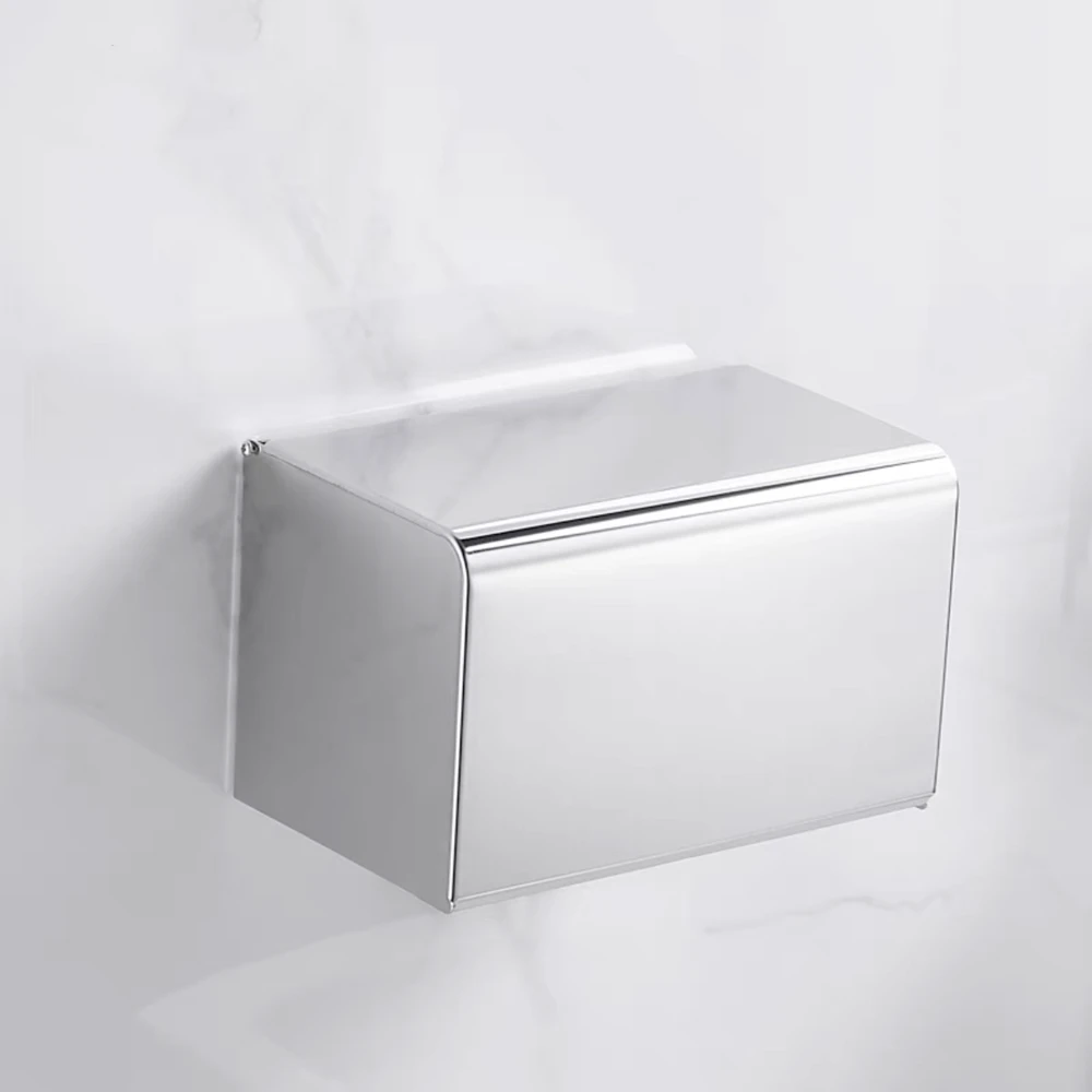 Tissue Paper Box 304 Stainless Steel Black/Gold Toilet Paper Holder Waterproof Paper Shelf Wall Mounted Hotel Home Storage Rack