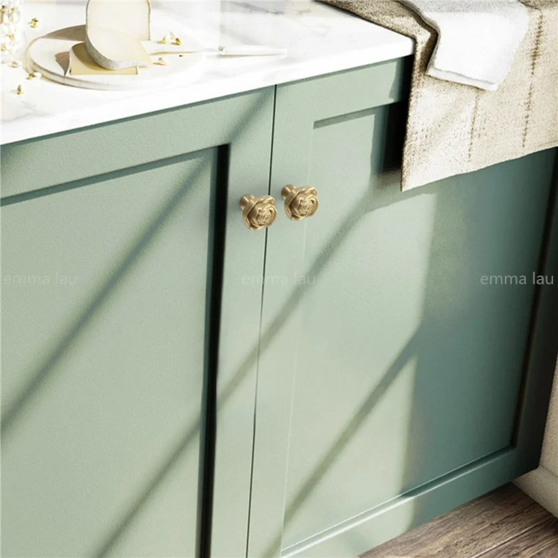 Gold Furniture Handle Door Knobs Solid Brass Sarfish Shell Shape Handles for Cabinet Kitchen Cupboard Drawer Pulls
