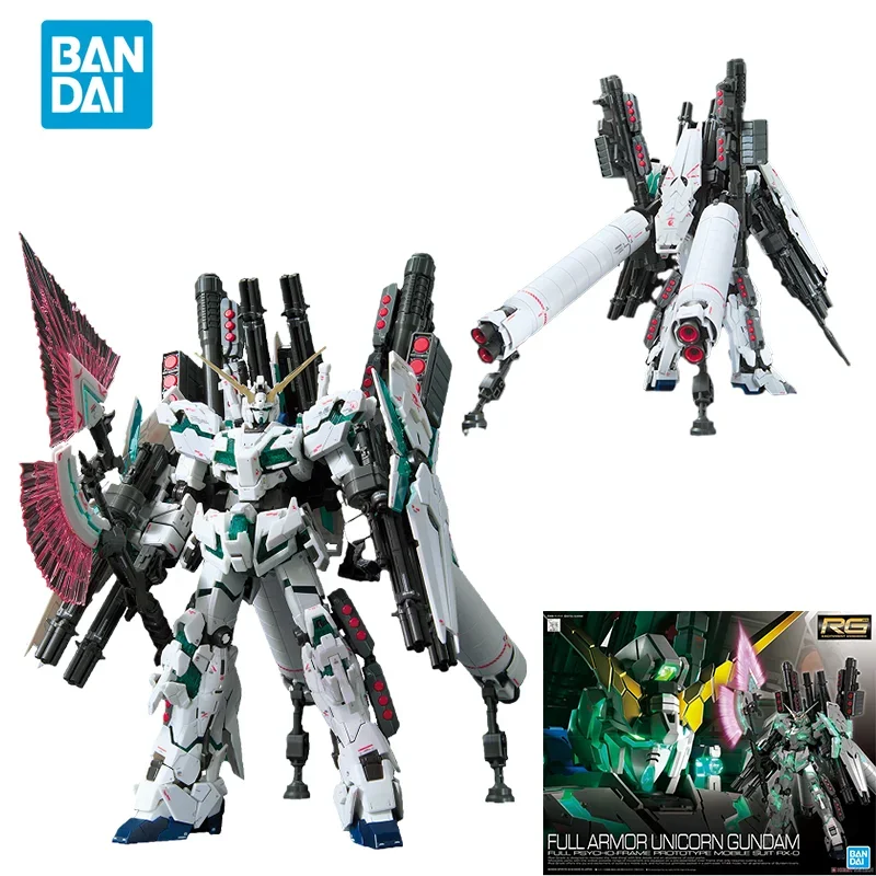 Spot Direct Delivery Bandai Original Anime GUNDAM Model RG FULL ARMOR UNICORN GUNDAM Action Figure Assembly Toys For Children