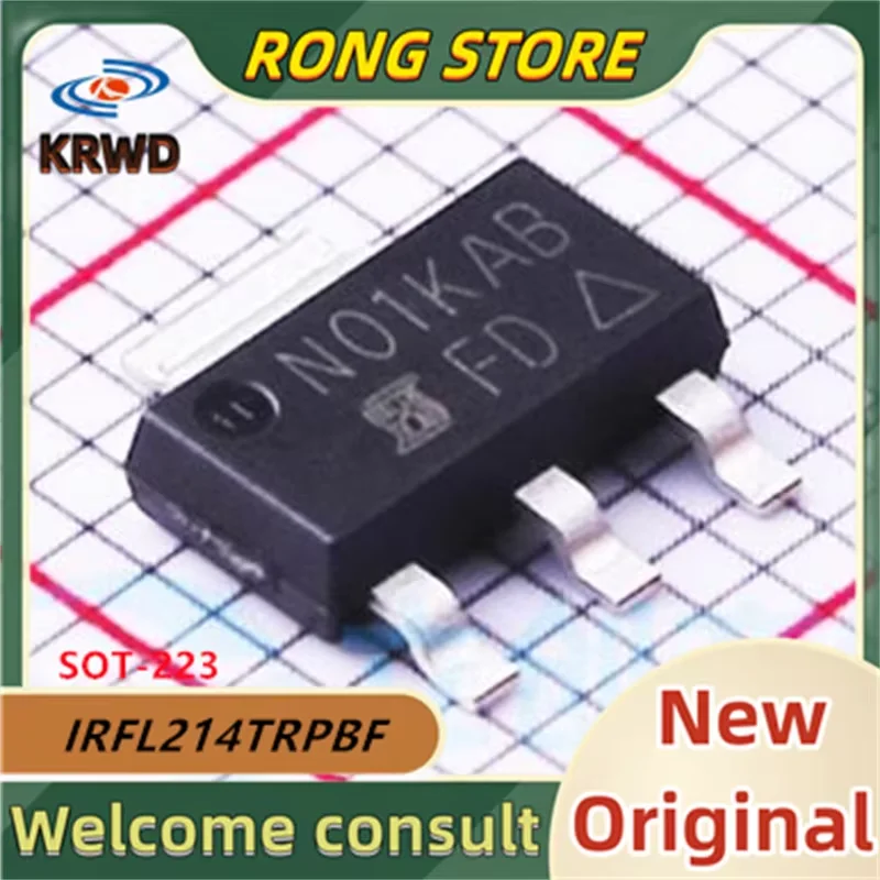 

10PCS N01KAB New and Original Chip IC IRFL214TRPBF IRFL214TRP IRFL214T SOT223 Voltage-stabilized three-stage transistor