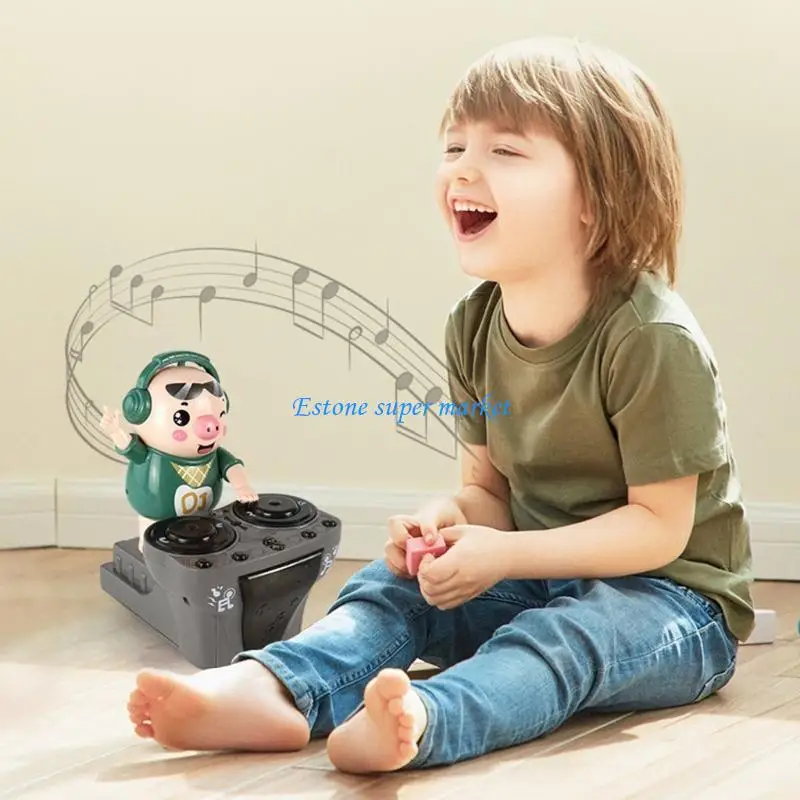 090B Musical Kids Move Freely with Trendy Music Interactive Pig