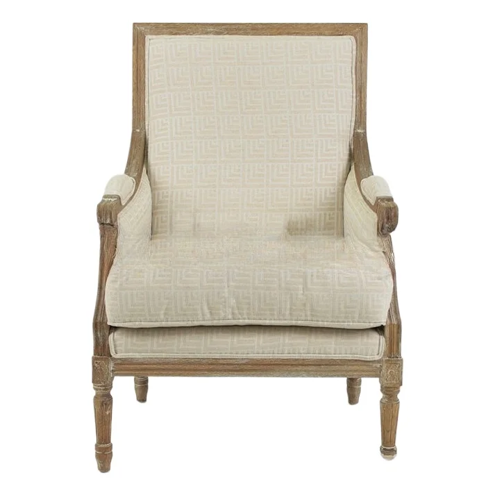

American solid wood sofa simple modern oak fabric soft bag single sofa leisure chair