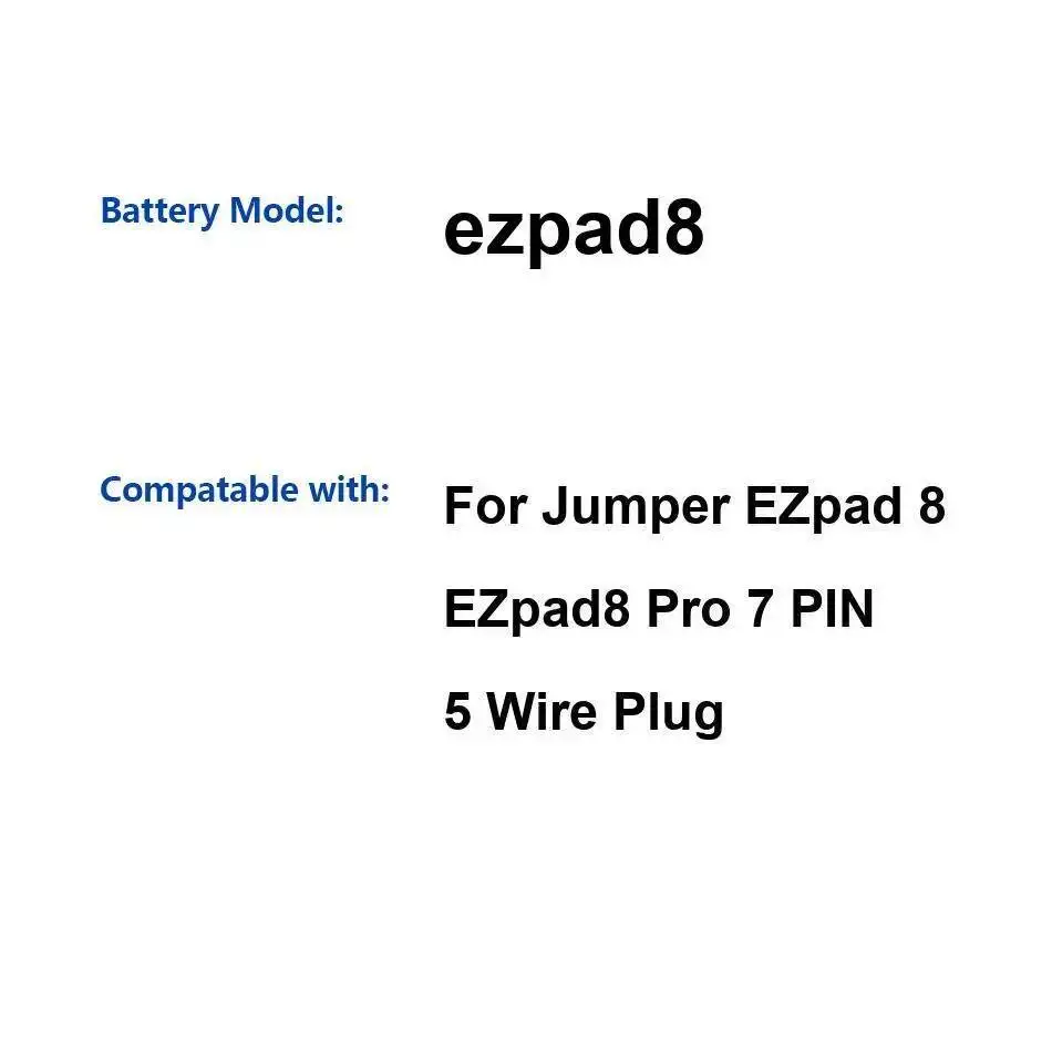 

5500 мАч для перемычки Ezpad 8 Pro, 7-контактный 5-проводной разъем для ноутбука, долговечная батарея Ezpad8, высокая совместимость