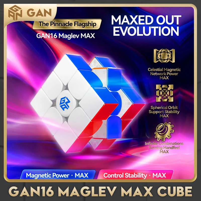

[CubeFun]GAN16 Maglev Max 3x3x3 Magnetic Magic Speed Cube Magico Puzzle Competition Flagship Professional Toys Gifts