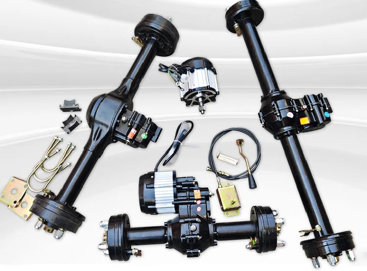 Electric Tricycle Motor Rear Axle 48V 650W Disc Brake Gear Shift Rear Axle Assembly