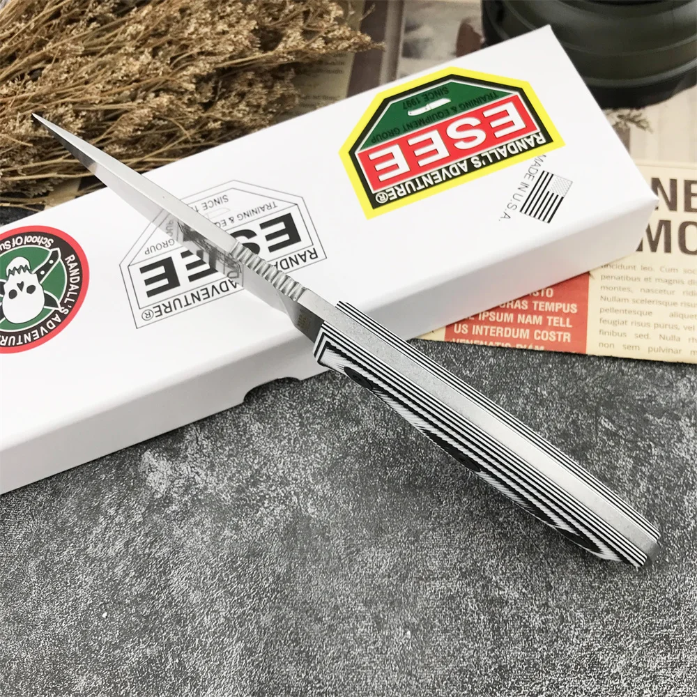 Qualidade superior eua ESEE-3 táticas estrelaight faca 9cr18mov lâmina g10 lidar com facas de pesca multiuso faca do chef ferramenta edc bainha