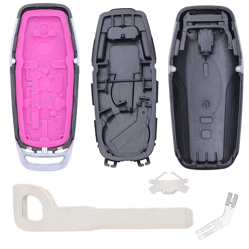 เปลี่ยน KEYECU Smart Remote Key Shell Case Housing 3ปุ่มสำหรับ Ford Mondeo Edge S-Max Galaxy fob DS7T-15K601-D