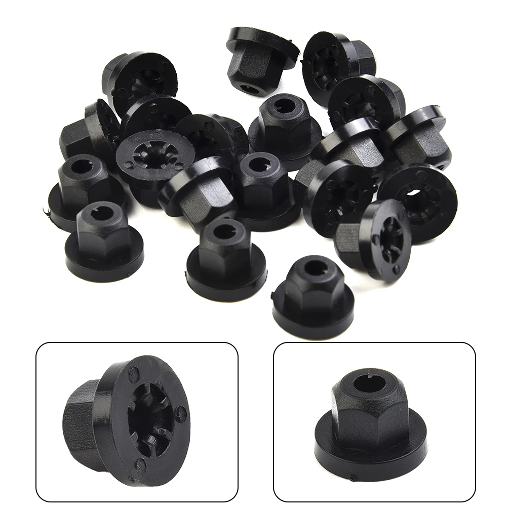 20Pcs Auto Plastic Nut For Mercedes Models For BMW E36 39 46 60 61 65 90 91 X3 Car Nut With Ring Auto Interior Parts Brand New