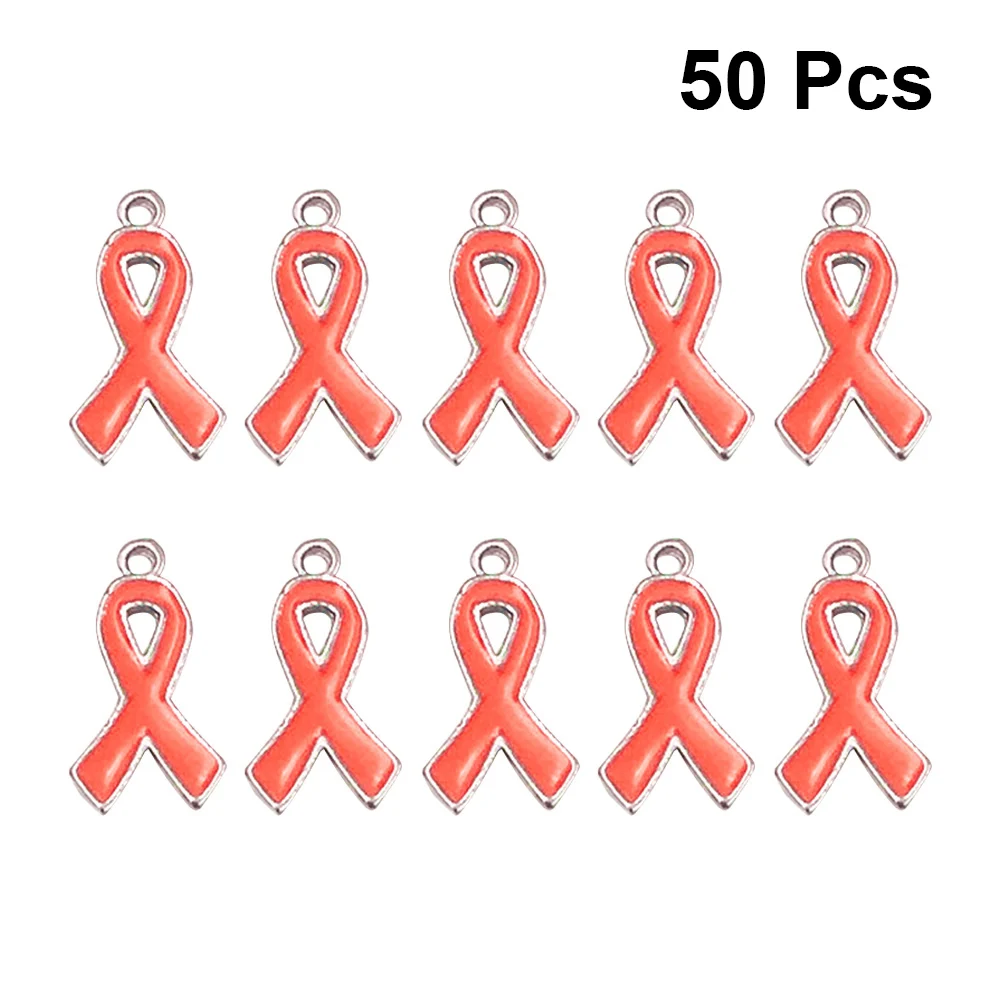 

50Pcs Stylish Metal Ribbon Pendant Alloy DIY Jewelry Accessories for Women Girls Orange Bag Sweater Dress Suit Shirt Hat
