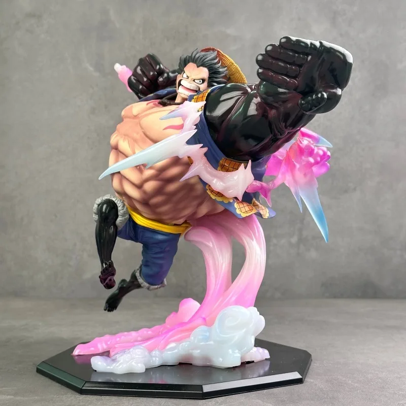 

New One Piece Anime Periphery Solon Five Levels Nica Four Levels Bouncing Man Luffy Handmade Desktop Ornament Male Gift Toy